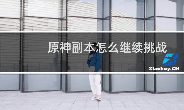 原神副本怎么继续挑战