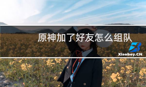 原神加了好友怎么组队