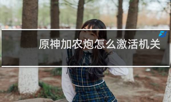 原神加农炮怎么激活机关