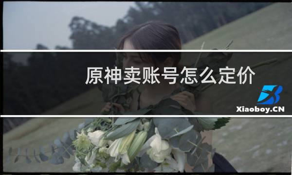 原神卖账号怎么定价