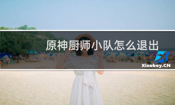 原神厨师小队怎么退出