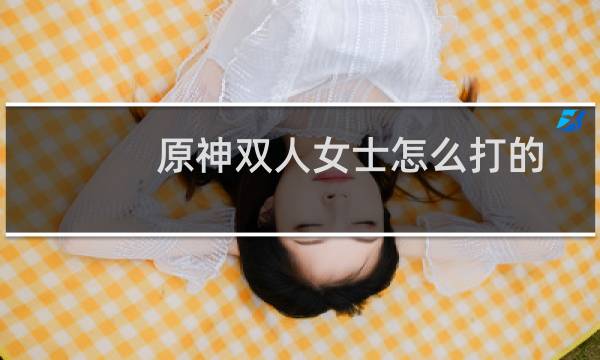 原神双人女士怎么打的