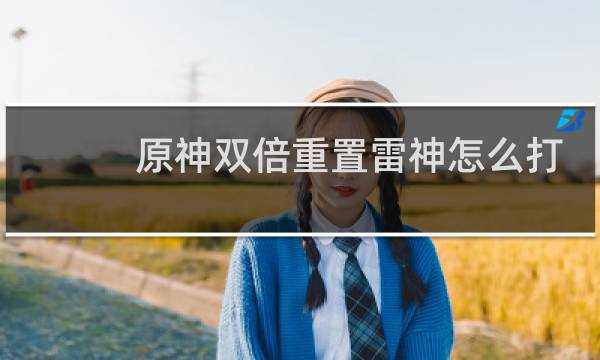 原神双倍重置雷神怎么打