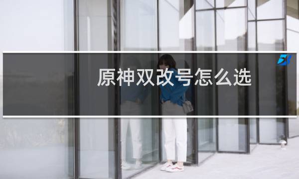原神双改号怎么选