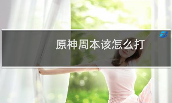 原神周本该怎么打