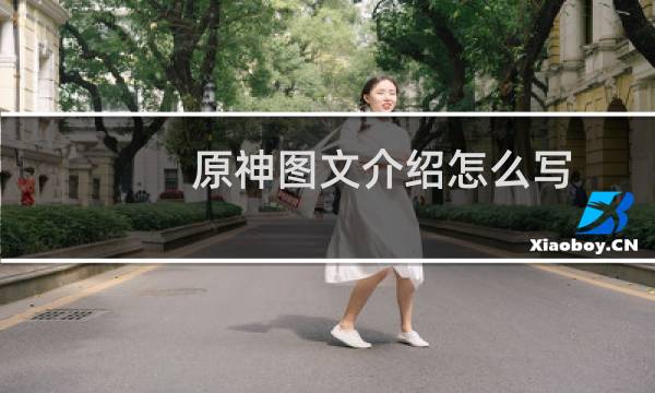 原神图文介绍怎么写