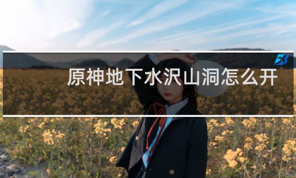 原神地下水沢山洞怎么开