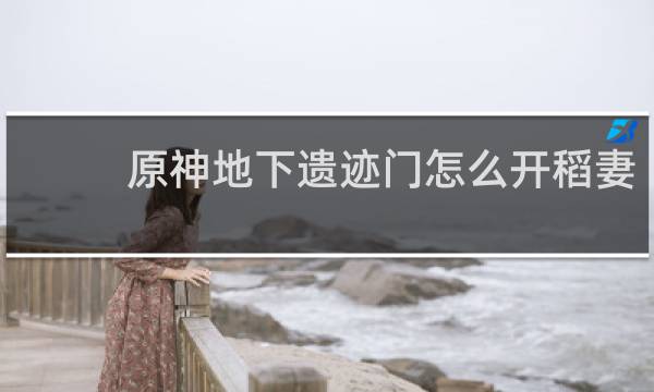 原神地下遗迹门怎么开稻妻