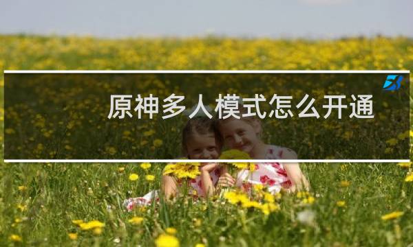 原神多人模式怎么开通