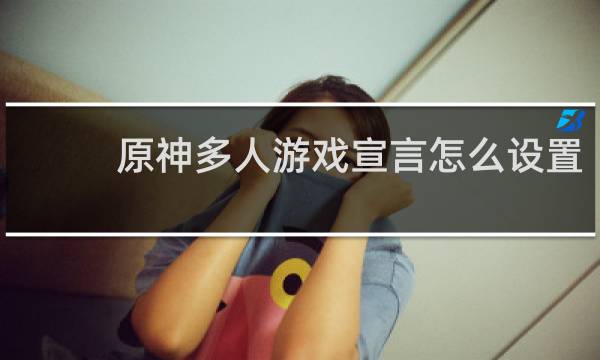 原神多人游戏宣言怎么设置