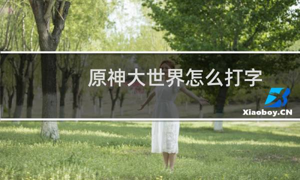 原神大世界怎么打字