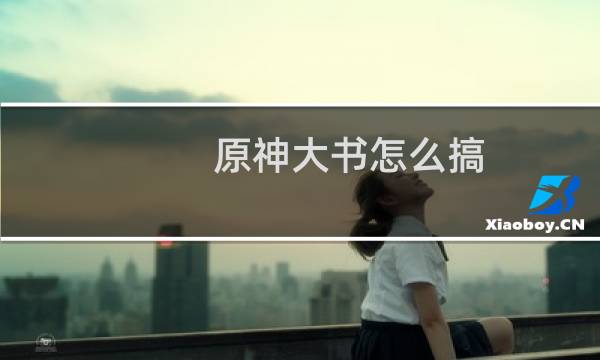 原神大书怎么搞