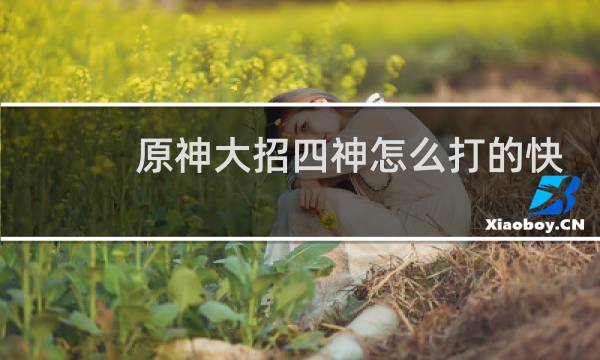 原神大招四神怎么打的快