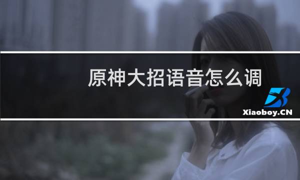 原神大招语音怎么调