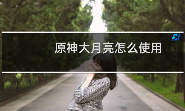 原神大月亮怎么使用