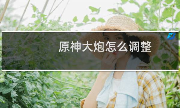 原神大炮怎么调整