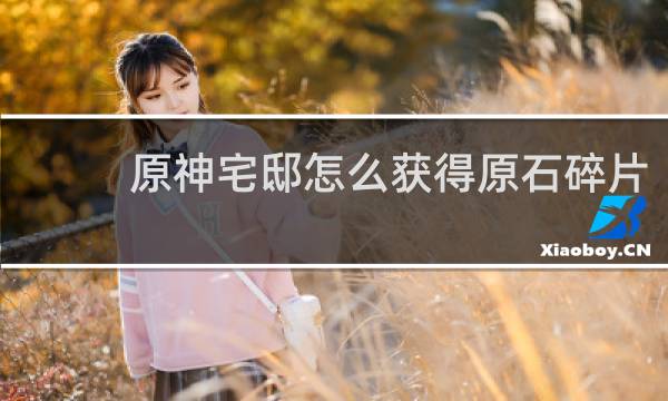 原神宅邸怎么获得原石碎片