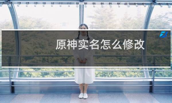 原神实名怎么修改