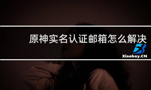 原神实名认证邮箱怎么解决