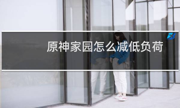 原神家园怎么减低负荷