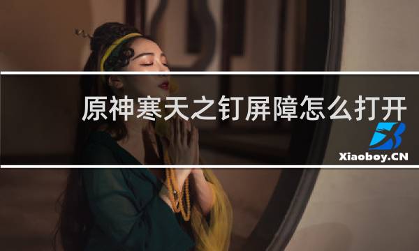 原神寒天之钉屏障怎么打开