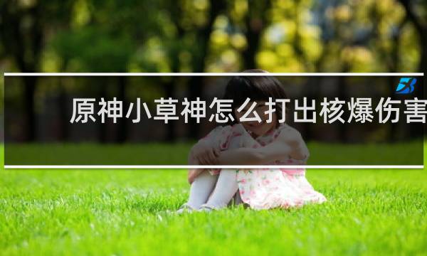 原神小草神怎么打出核爆伤害