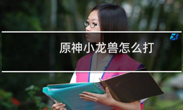原神小龙兽怎么打