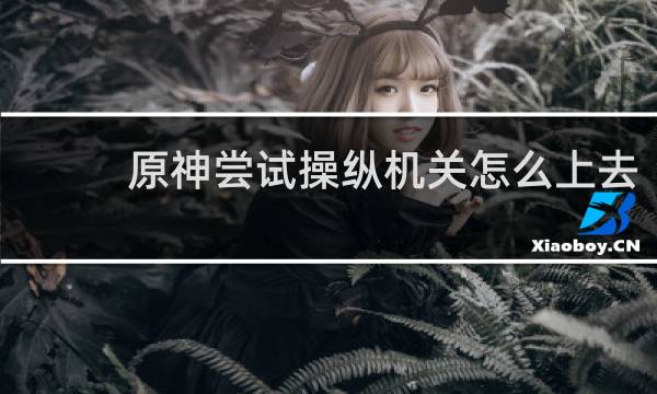 原神尝试操纵机关怎么上去