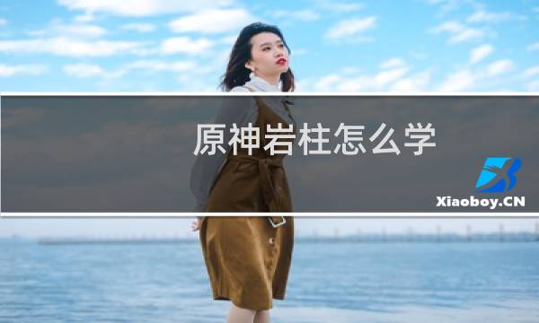 原神岩柱怎么学