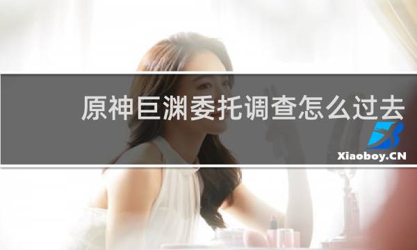 原神巨渊委托调查怎么过去