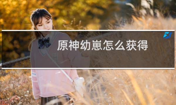 原神幼崽怎么获得