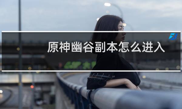 原神幽谷副本怎么进入