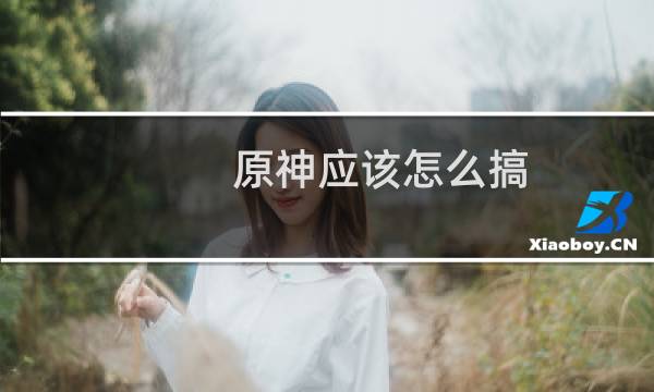 原神应该怎么搞