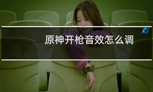 原神开枪音效怎么调