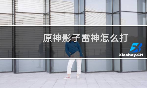 原神影子雷神怎么打