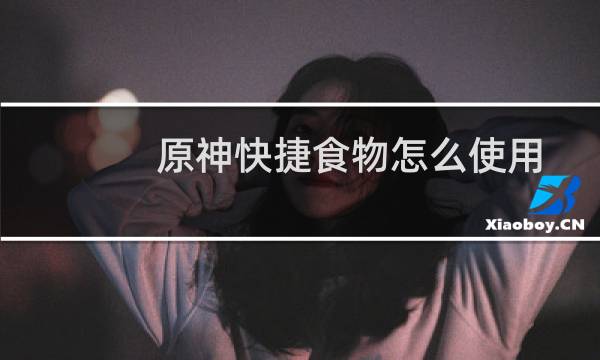 原神快捷食物怎么使用