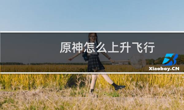 原神怎么上升飞行