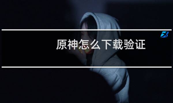 原神怎么下载验证