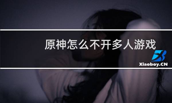 原神怎么不开多人游戏