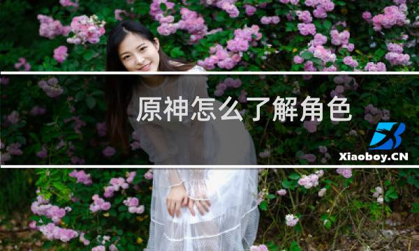 原神怎么了解角色
