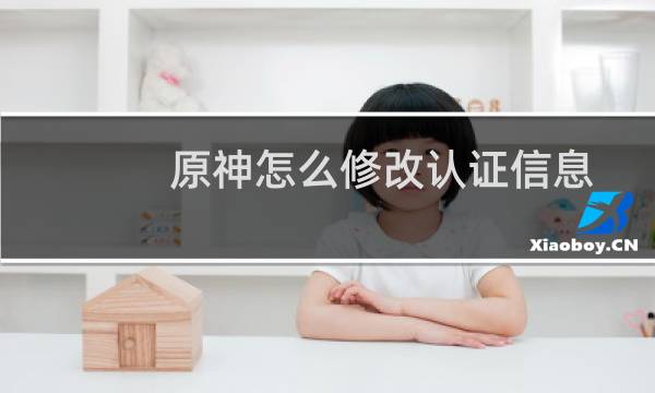 原神怎么修改认证信息