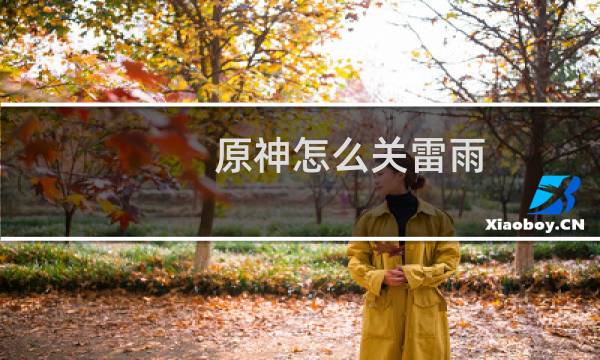 原神怎么关雷雨