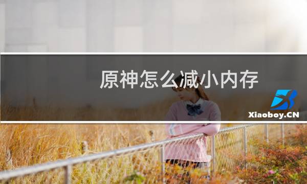 原神怎么减小内存