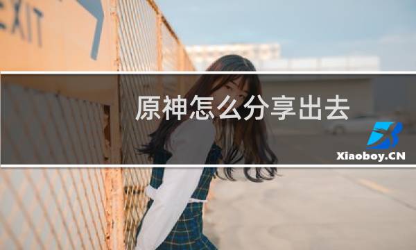 原神怎么分享出去