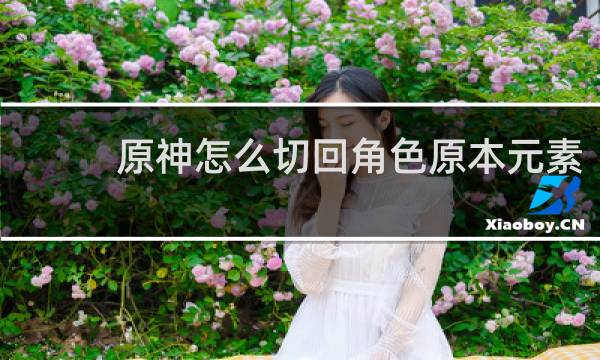 原神怎么切回角色原本元素