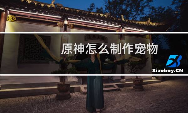 原神怎么制作宠物