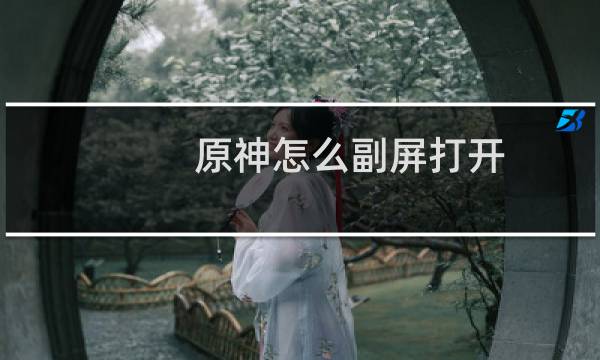 原神怎么副屏打开
