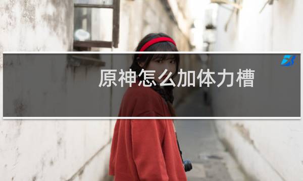 原神怎么加体力槽
