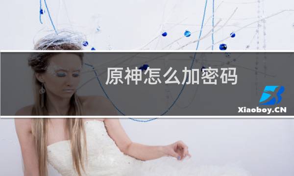 原神怎么加密码
