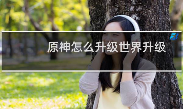 原神怎么升级世界升级